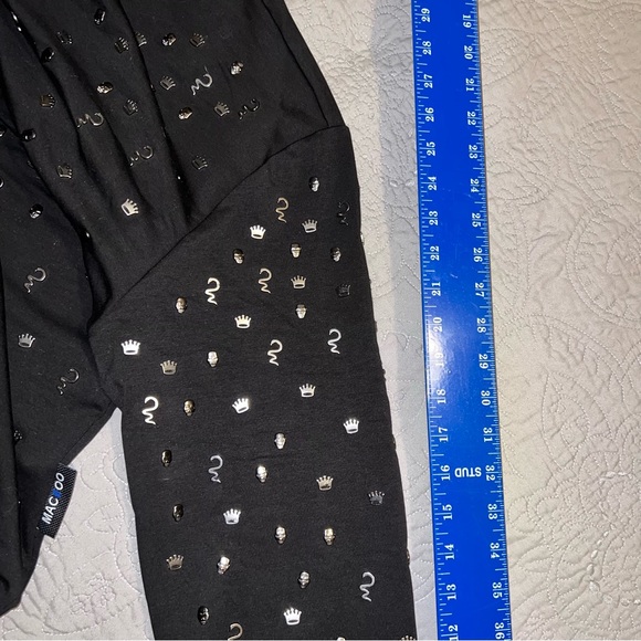 MACEOO Crew Neck Sweatshirt Embroidered Embellished Skull Snake Metal - Picture 11 of 11